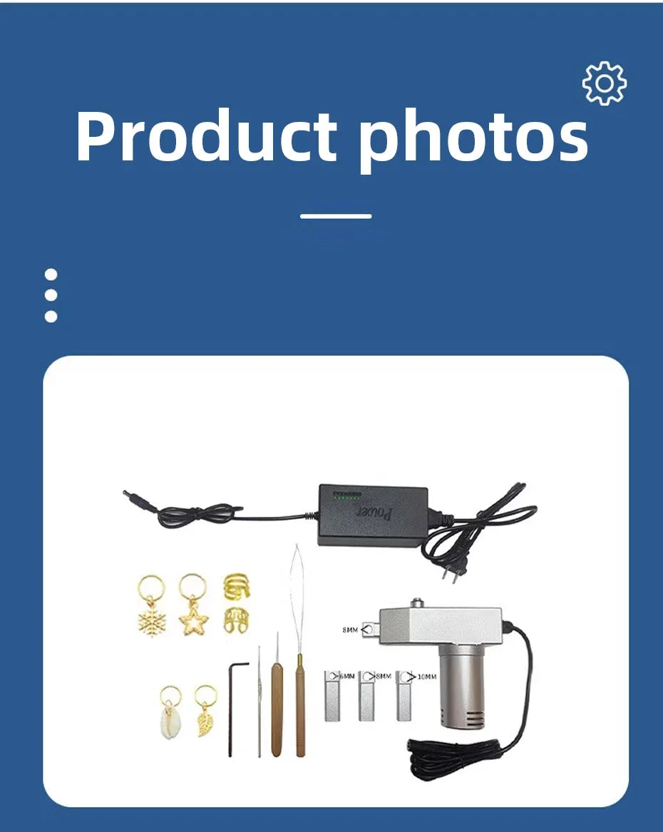 Portable Automatic Hair Braiding Machine Electric Hair Styling Tool Fast Braider For DIY Dreadlocks Hair Weaving Salon Professio