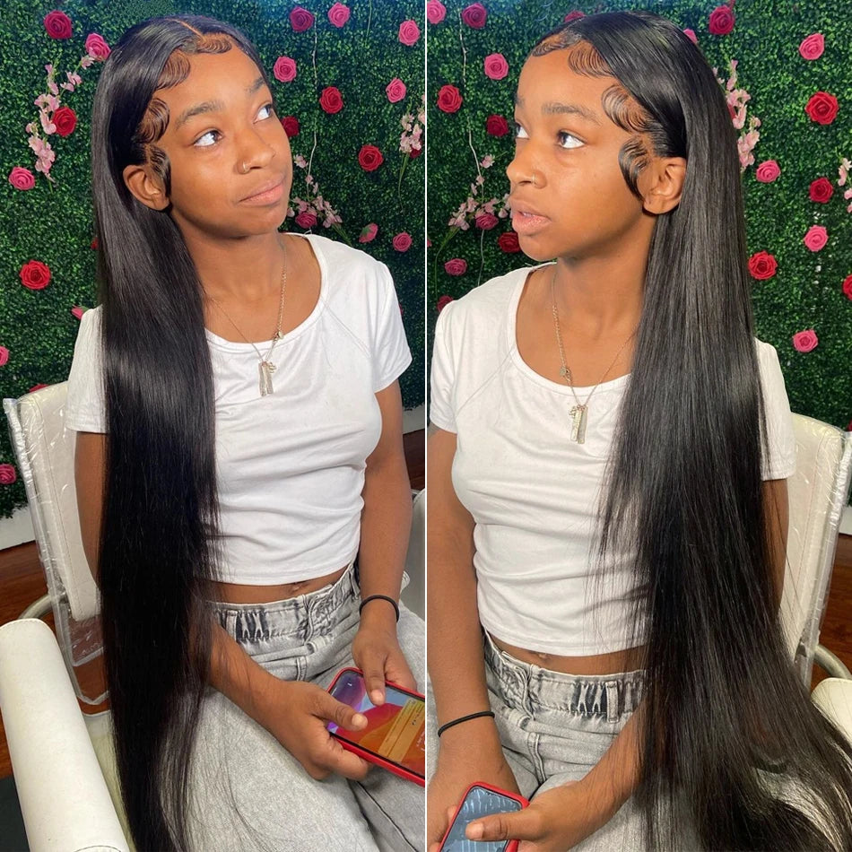 13x6 HD Lace Front wigs Human Hair Wig Brazilian Bone Straight Frontal Wig 360 13x4 Lace Frontal Wigs For Black Women Preplucked