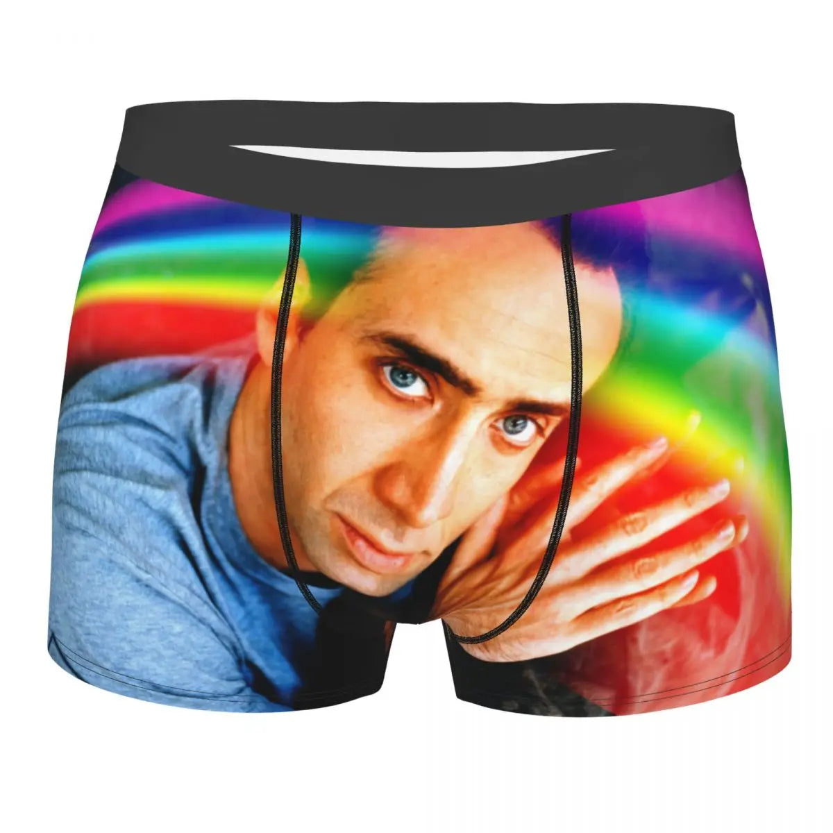 Custom Nicolas Cage Boxer Shorts For Homme 3D Printed Male Nic And His Girls Underwear Panties Briefs Breathbale Underpants