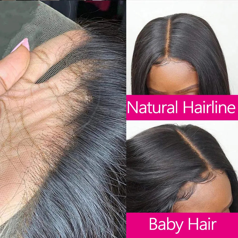 Kinky Straight Closure Human Hair 4x4 5x5 6x6 Transparent Lace Closure Frontal 13x4 13x6 Kinky Straight Lace Frontal Closure