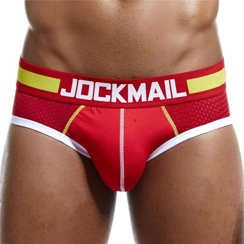 JOCKAMIL cotton mesh men's underwear fashion low-waist briefs shorts sports casual boxer trunks