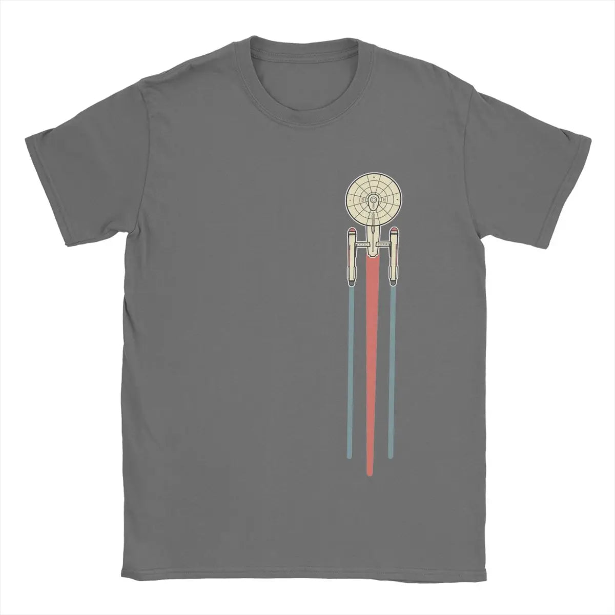 USSed Enterprise Stars Treks T Shirts Men's Cotton Vintage T-Shirts Crewneck Tees Short Sleeve Tops Gift Idea