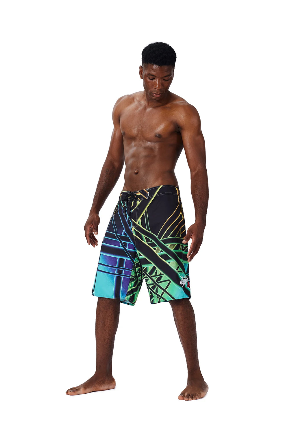 Quick Drying Beach Shorts for Men Surf Beach Shorts Fast Dry Swim Trunks with Bermuda, Fitness Muscle Short Pants, Summer, New,