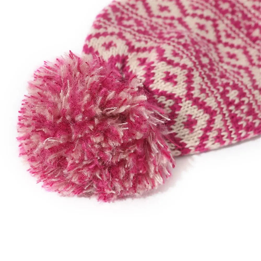 Ourdoor Winter Warm Mens Pom Pom Hat Knitted Beanie Cap Cable Bobble Hat Pom Wooly Cap