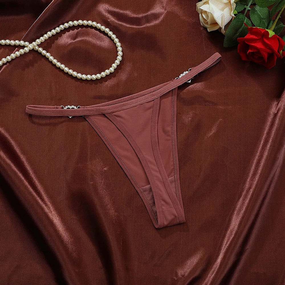 Women's Panties Fashion Heart Decor Sexy Women G-string Breathable Sexy Lingerie Erotic Elegant Female Sexy Lingerie For Women