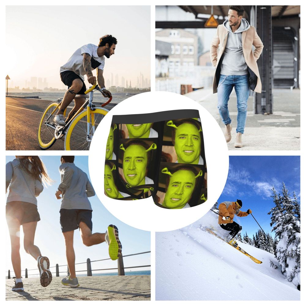 Custom Nicolas Cage Boxer Shorts For Homme 3D Printed Male Nic And His Girls Underwear Panties Briefs Breathbale Underpants