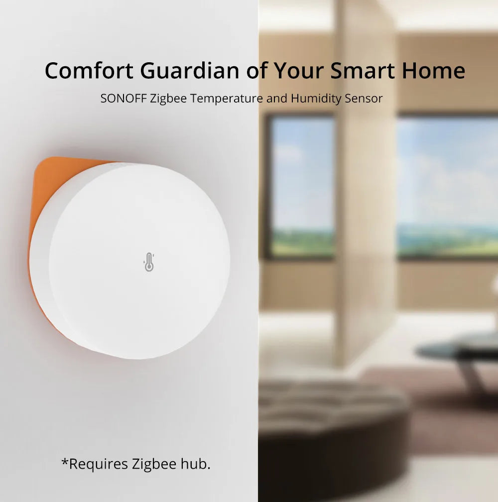 SONOFF SNZB-02P Zigbee Temperature and Humidity Sensor Smart Home Comfort Alert High Accuracy & Fast Refresh Need Zigbee Hub