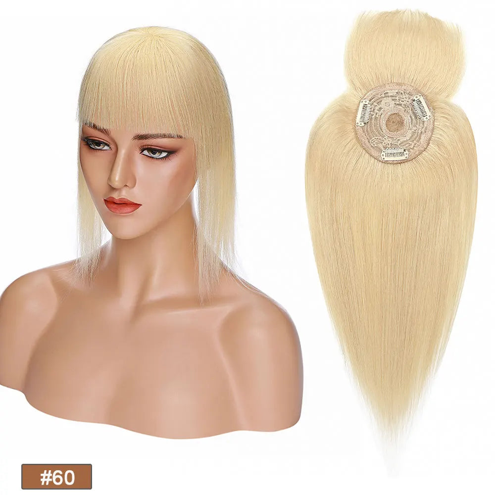 Rich Choices Women Topper 8.5x8.5cm Hair Toppers Natural Hair Clip In Wigs 100% Human Hair For Women Hairpiece