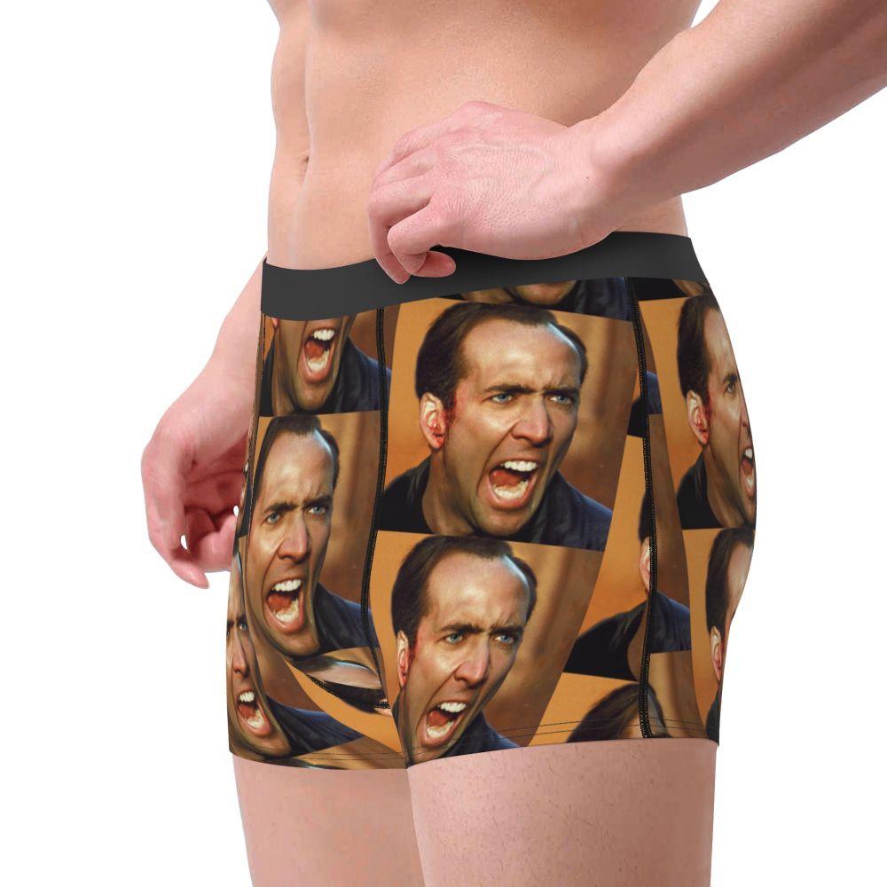 Custom Nicolas Cage Boxer Shorts For Homme 3D Printed Male Nic And His Girls Underwear Panties Briefs Breathbale Underpants