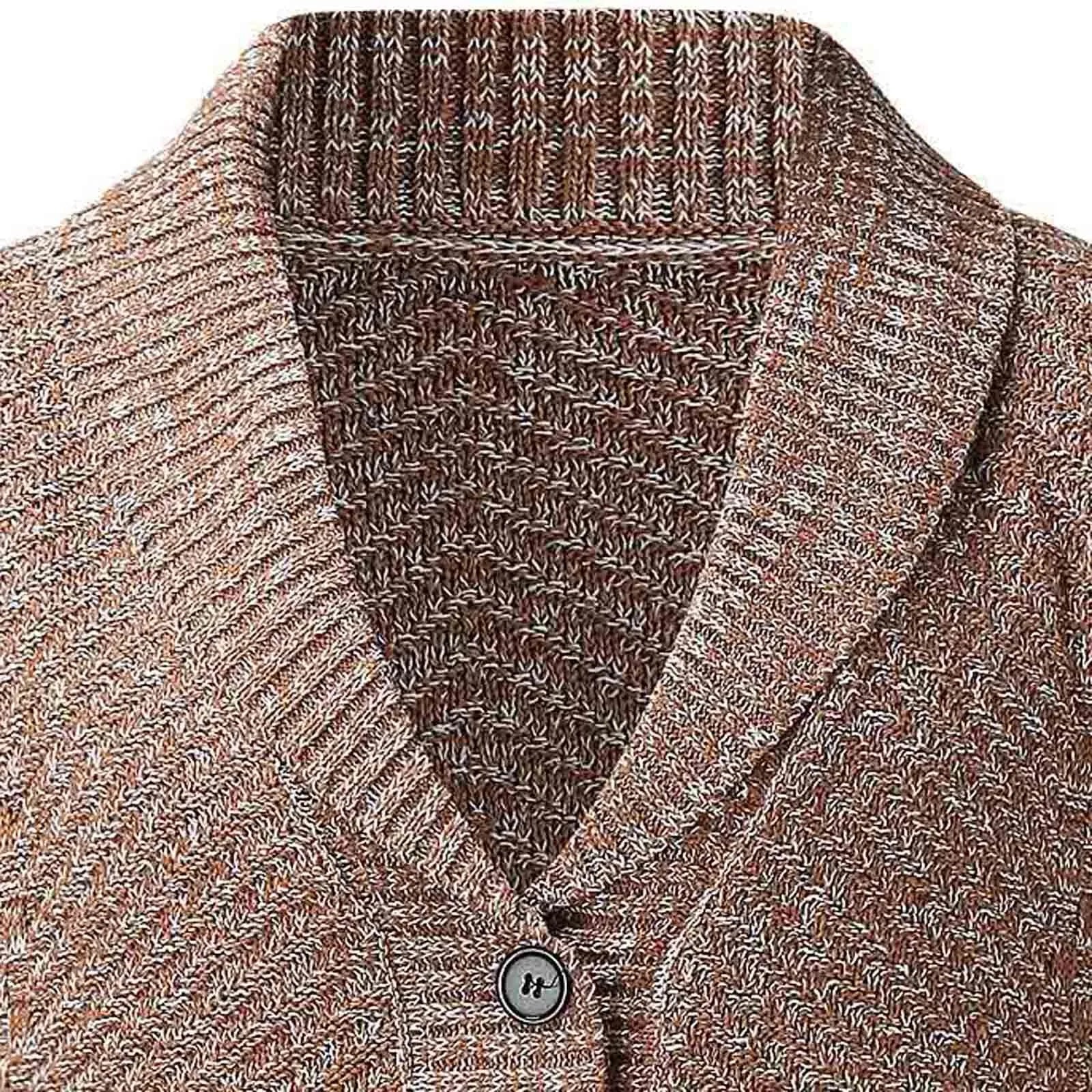 Men'S Kimono Men'S Autumn And Winter Soft Sweaters Long-Sleeved Knitted Cardigan Lapel Long Mens Tacky Christmas Cardigan