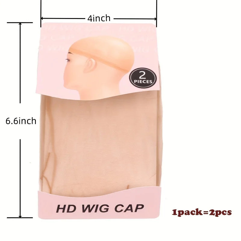 10 Pcs HD wig cap Transparent HD wig cap Stocking cap Transparent wig cap Thin nylon cap Lace side ladies wig accessories