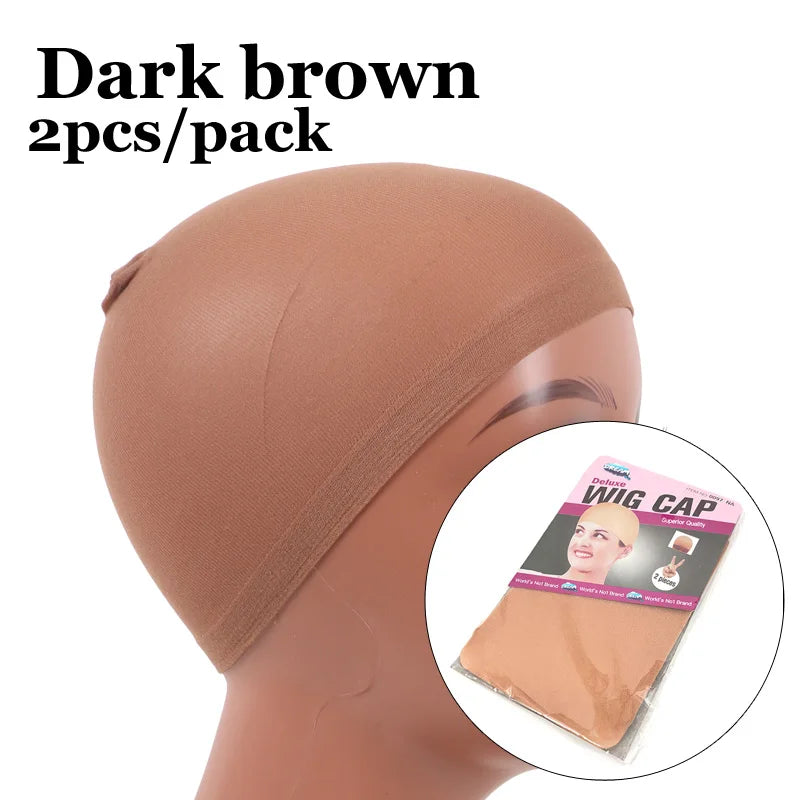 Durable Stokcing Wig Cap Under My Wigs 20Pieces Stocking Cap Skin Tone Black Brown Nude Color Wigs Installing Bald Cap