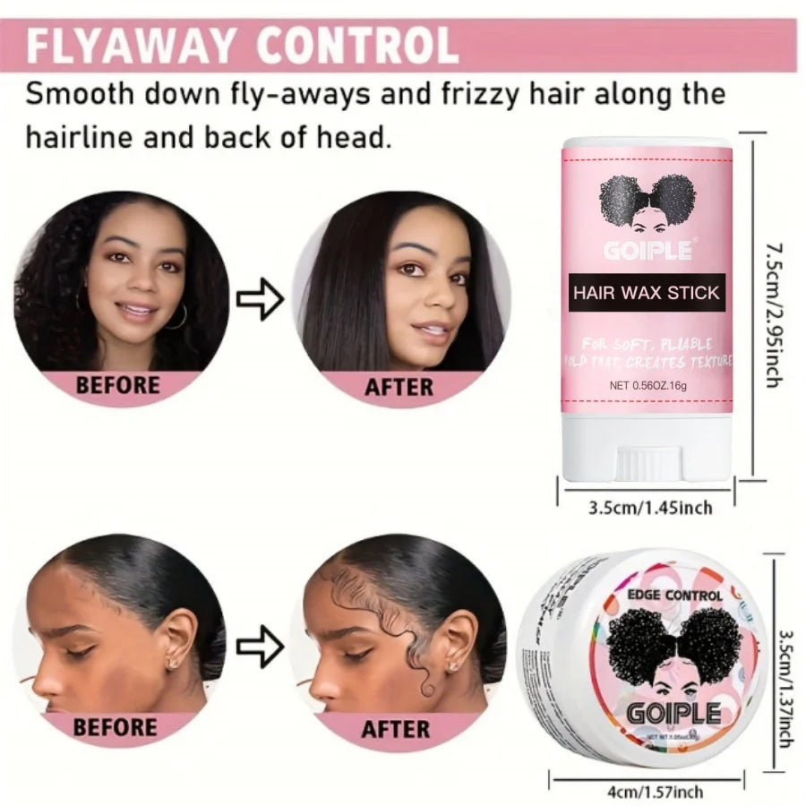 GOIPLE Waterproof Wig Glue Adhesive Extra Hold Melting Spray for Lace Front Hair Wax Stick Edge Control Gel Wig Installation Kit