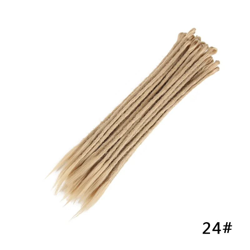 Dreadlocks Extensions Thin 0.7cm Width Synthetic Crochet Braids Hair Dreads Fake Hair Ombre Mint Green Reggae Hip Hop Style Pink