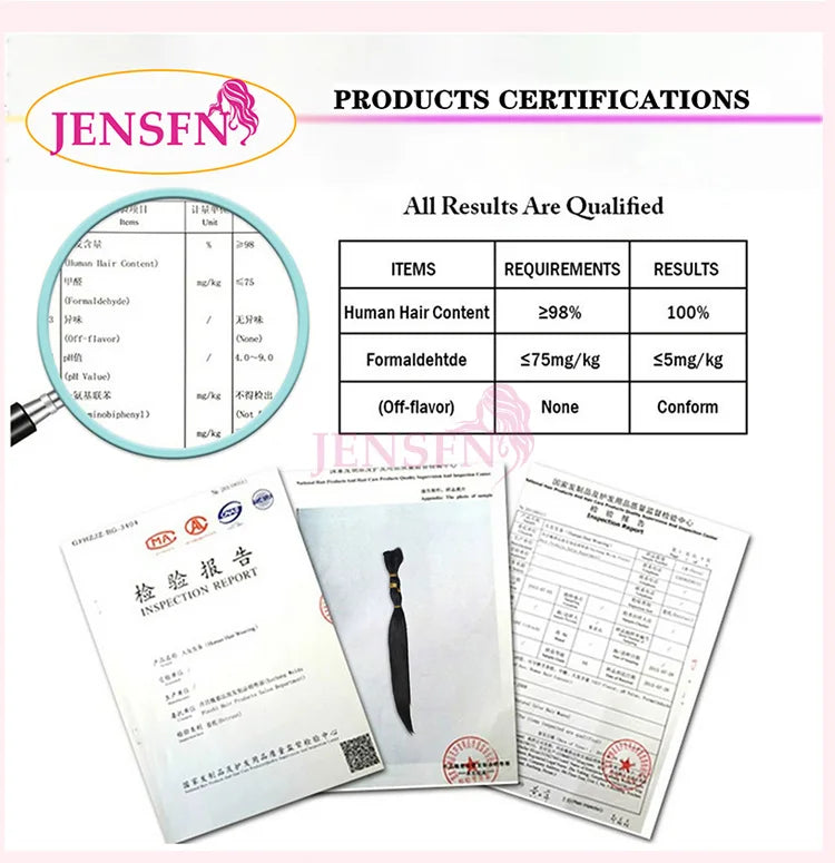 JENSFN  Bulk Hair Extensions Human Hair Straight  16"-26" Inch 50g/Strand  #613 60  Brown Blonde Color Hair Salon Supplies