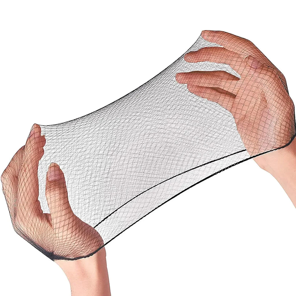 Hair Net 100 Pcs, 24 Inches Hair Nets Elasticity Invisible Elastic Mesh for Food Service, Ballet Bun, Sleeping, Women and Wig