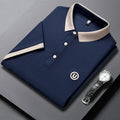 2024 Men's New Embroidered Cotton Business Leisure Short Sleeved POLO Shirt Fashion Short Sleeved Comfortable and Breathable Top