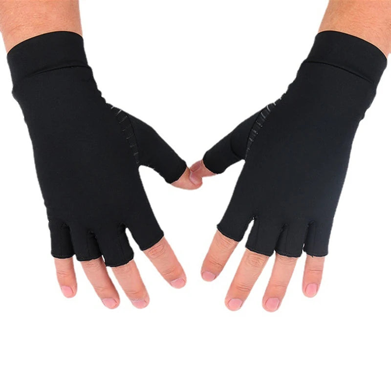 Copper Compression Arthritis Gloves Protect Hand Wrist Support Non-Slip Unisex Mitten Finger Joint Outdoor Effective Pain Relief