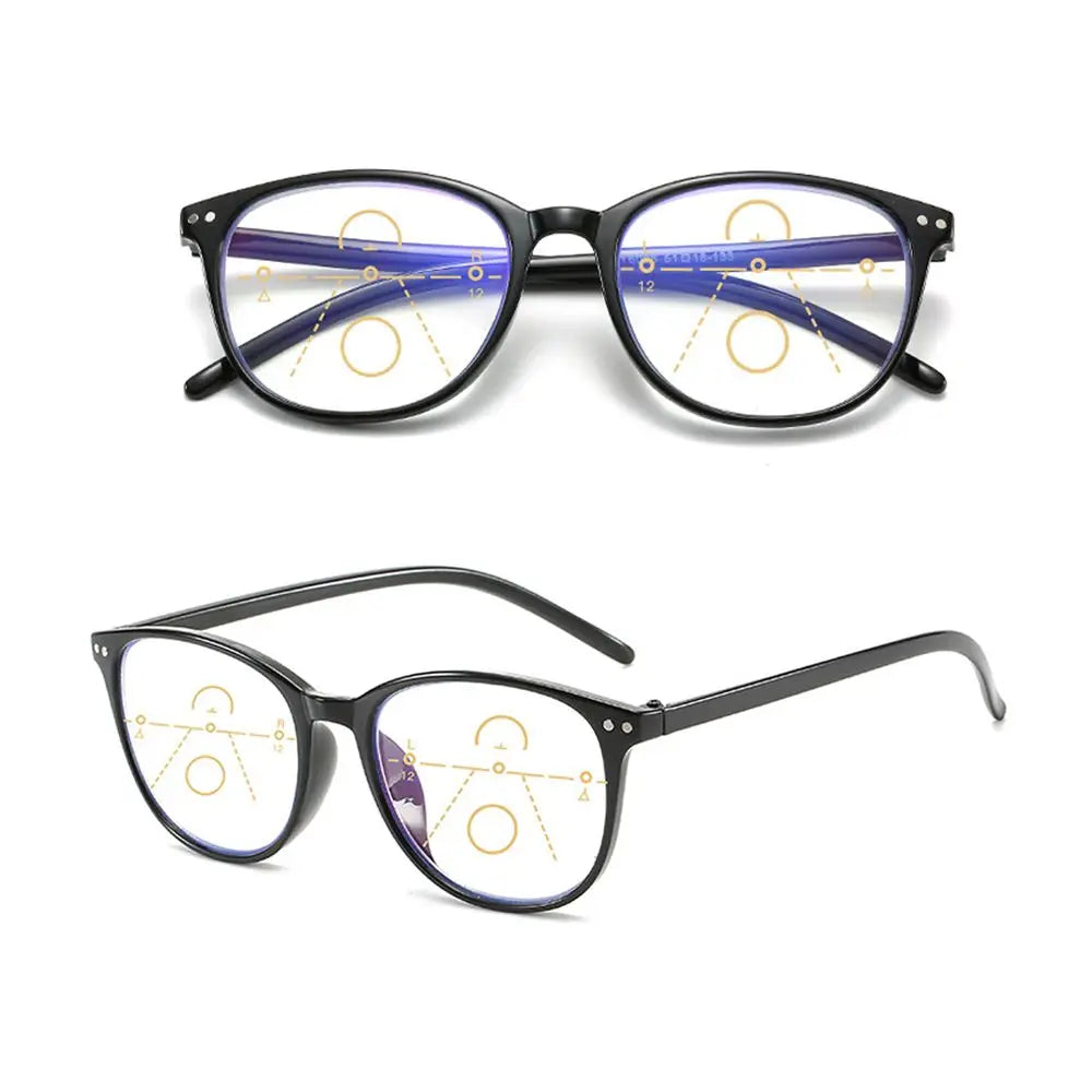 1PC Progressive Multifocus Reading Glasses Blue Light Blocking Computer Glasses Fashion Readers Eyewear With Spring Hinge