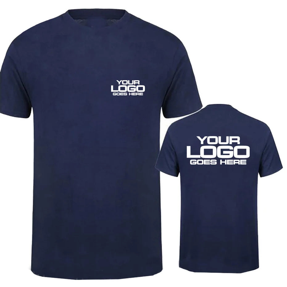 Customized Your Design Here T Shit Text Name Tsihrt Add Your Own Message Men's T-shirt Personalized Tees Custom Cotton Tshirt