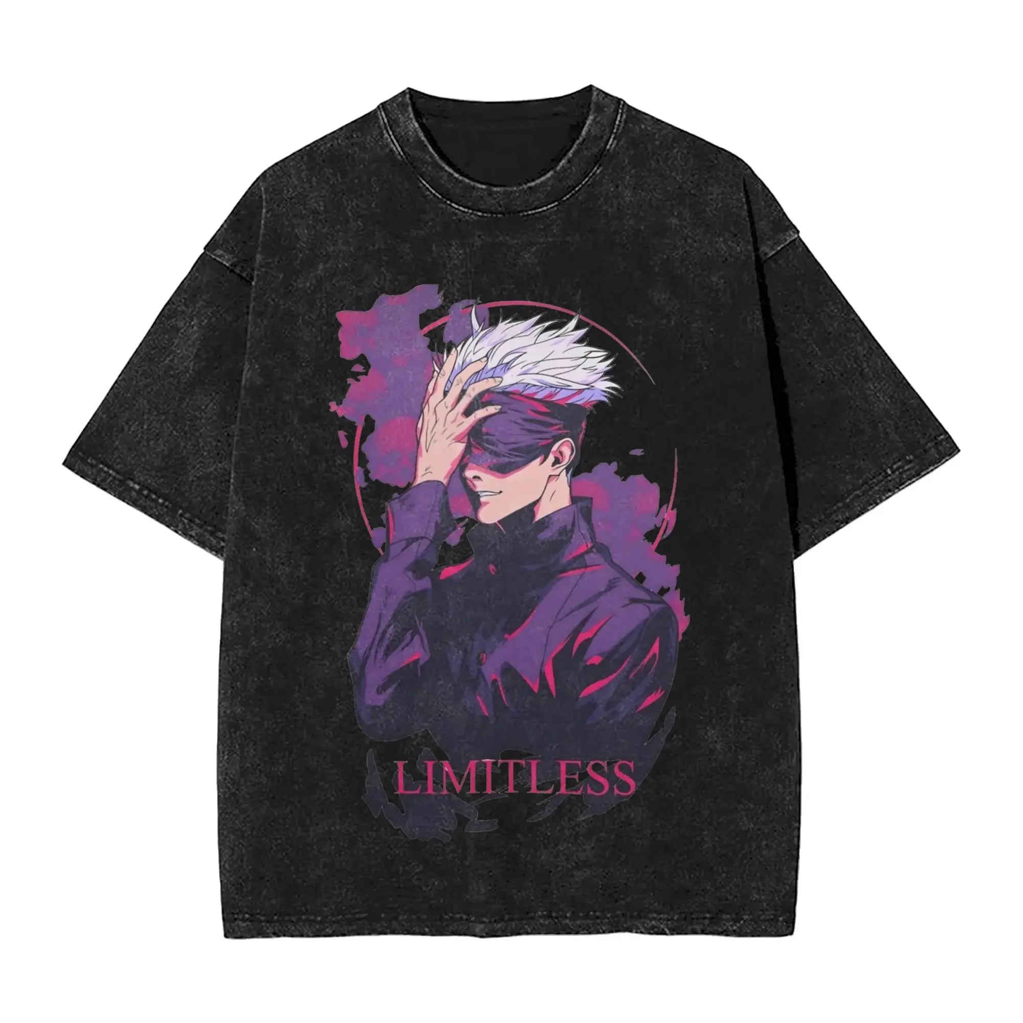 Suguru Geto anime girl dinner  Merch Washed T Shirt Men Women Streetwear Hip Hop T-Shirt Printed  Tee Shirt Cotton