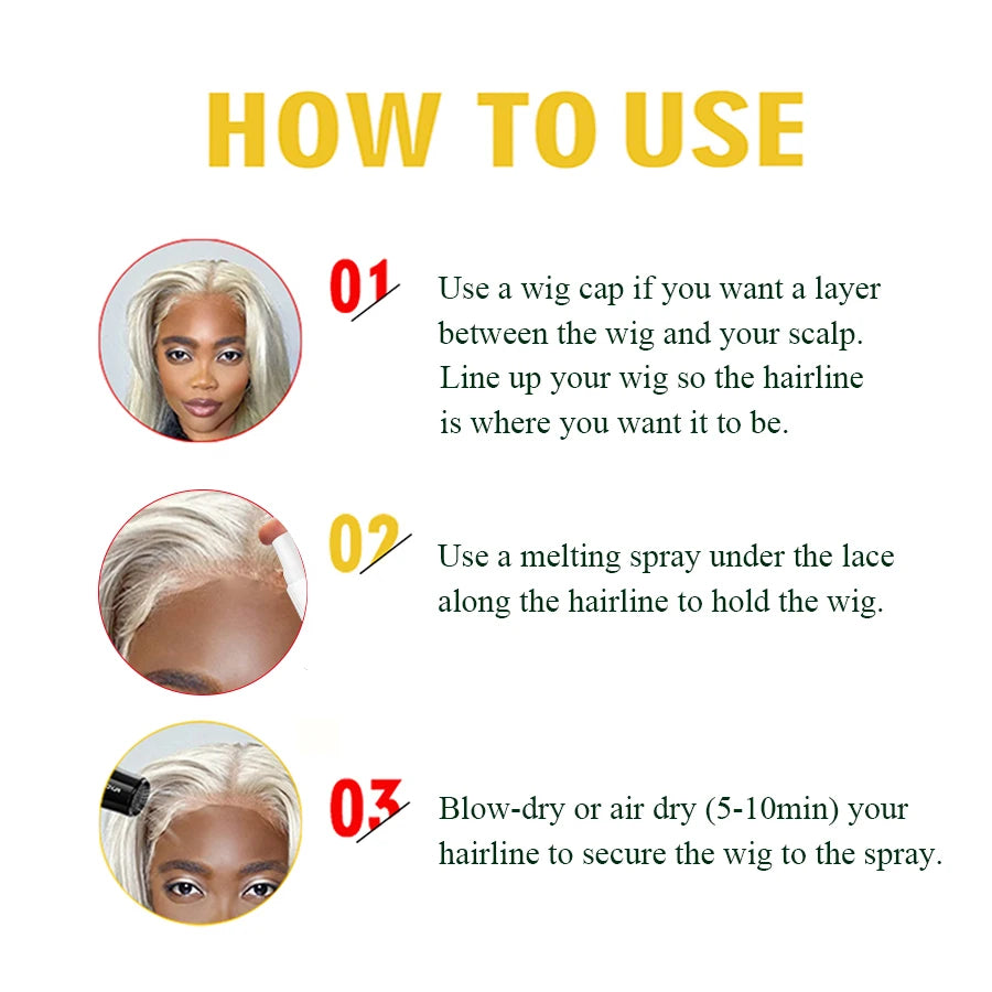 GOIPLE Waterproof Wig Glue Adhesive Extra Hold Melting Spray for Lace Front Hair Wax Stick Edge Control Gel Wig Installation Kit