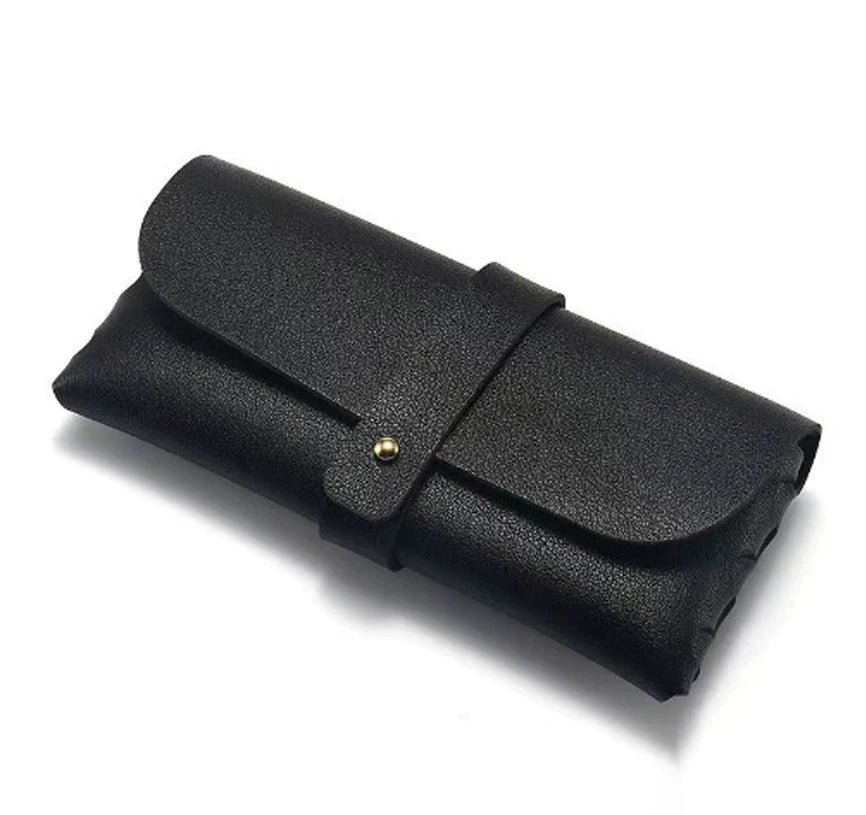 Portable Soft Leather Glasses Bag Soft Solid Color Bag Women Men Fashion Sunglasses Boxes Eyewear Protector Case Accessories