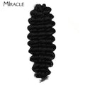 MIRACLE Crochet Hair Extensions 30 Inch 70CM Deep Wave Braiding Hair Bundles Synthetic Crochet Braids Hair Water Wave Fake Hair