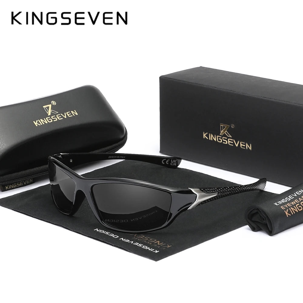 KINGSEVEN 2024 Riding Sunglasses For Men High Quality Anti-reflection Polarized UV400 Glasses TR90 Outdoor Sports Eyewear