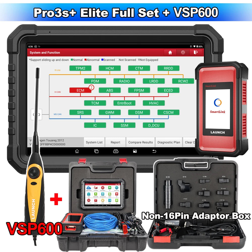LAUNCH X431 PRO3S+ ELITE ECU Programming J2534 CANFD DOIP Online Coding All System car Diagnostic Tool work with I-TPMS X-PROG 3