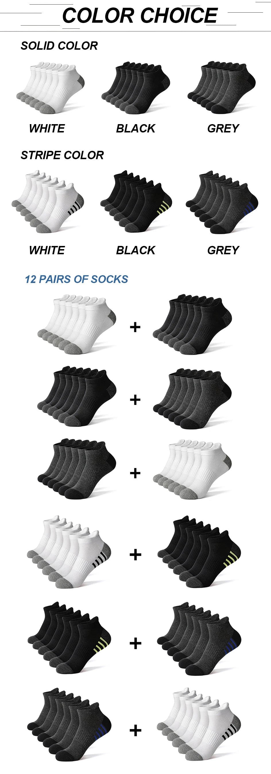 6/12 Pairs Cotton Man and Women Socks Sports Solid Color Male's Short Sock For Cycling Breathable Mesh Ankle Summer Casual Socks